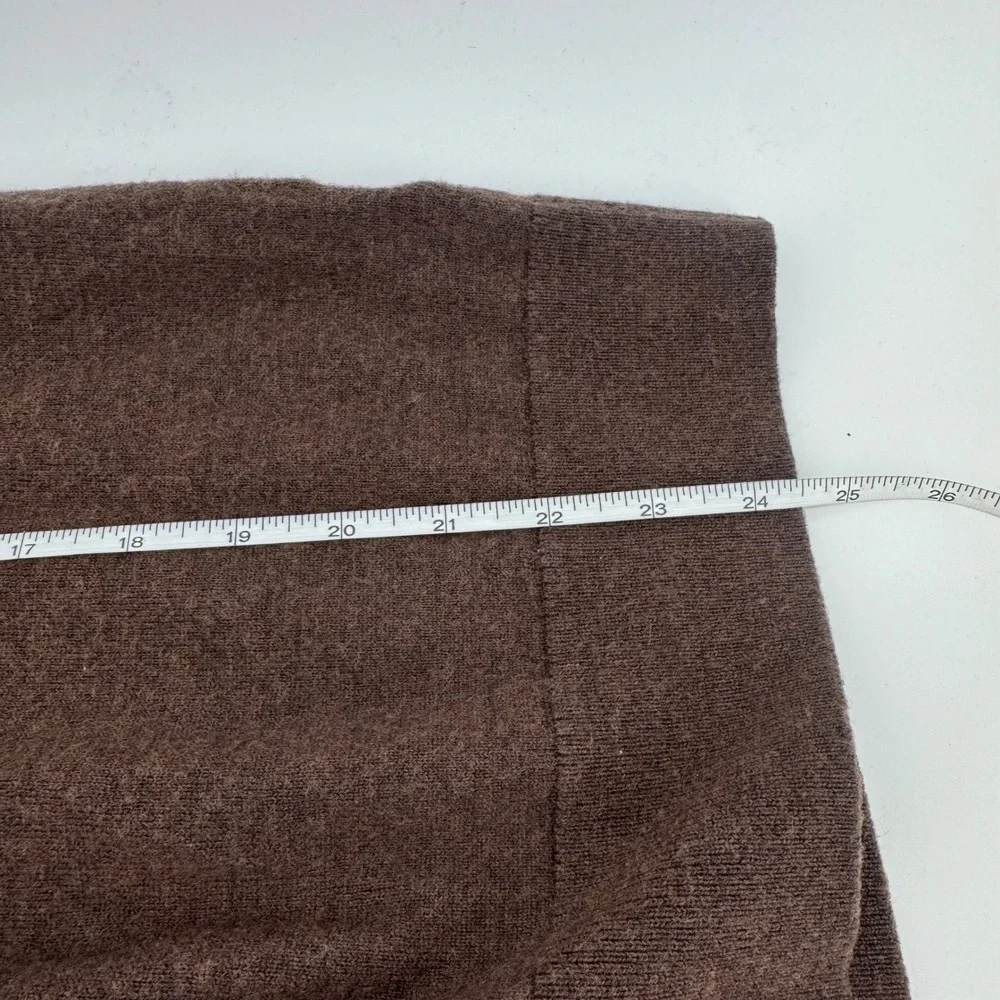 Banana Republic Italian Merino Wool by Baruffa Men Large Tall Half-Zip Brown